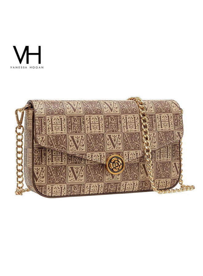Vanessa Hogan Vh Women's Handbag, Camellia Envelope Bag, High-end Bag, Monogram Chain Bag, Shoulder Crossbody Bag - Image 1