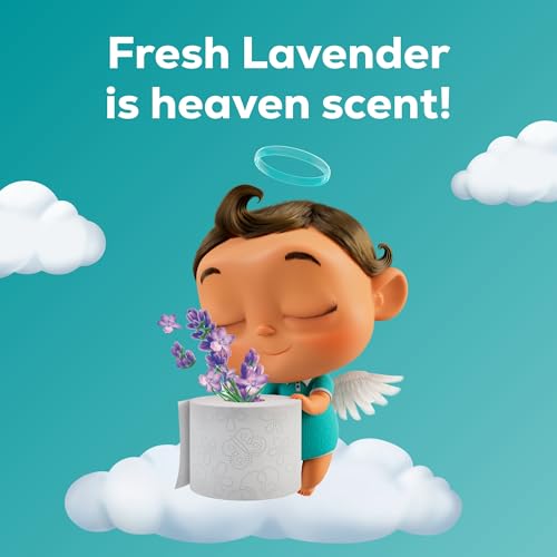 Angel Soft Toilet Paper with Fresh Lavender Scented Tube, 8 Mega Rolls = 32 Regular Rolls, Soft and Strong Toilet Tissue - Image 4
