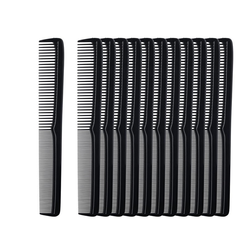 Mars Wellness 7 Hair Styling Comb Bulk Pack of 24  Plastic Comb for Men  Women  Black Comb Set  Heat Resistant Comb for All Hair Types  Hair Comb for Salon Barbershops Home  Made in USA