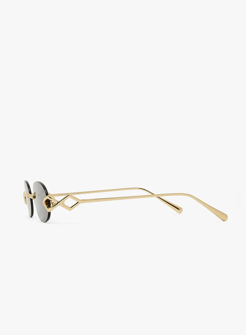 KAREN WAZEN Cleo Rimless Sunglasses