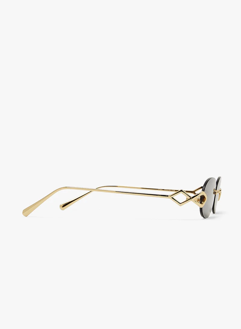 KAREN WAZEN Cleo Rimless Sunglasses