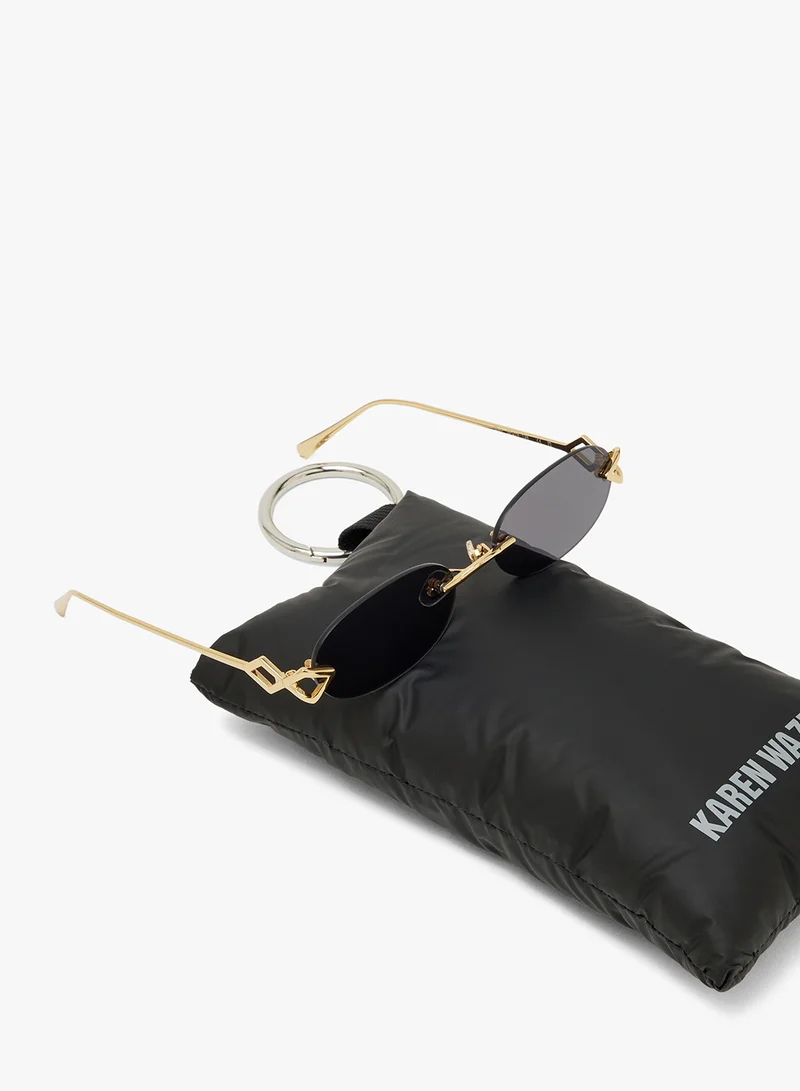 KAREN WAZEN Cleo Rimless Sunglasses