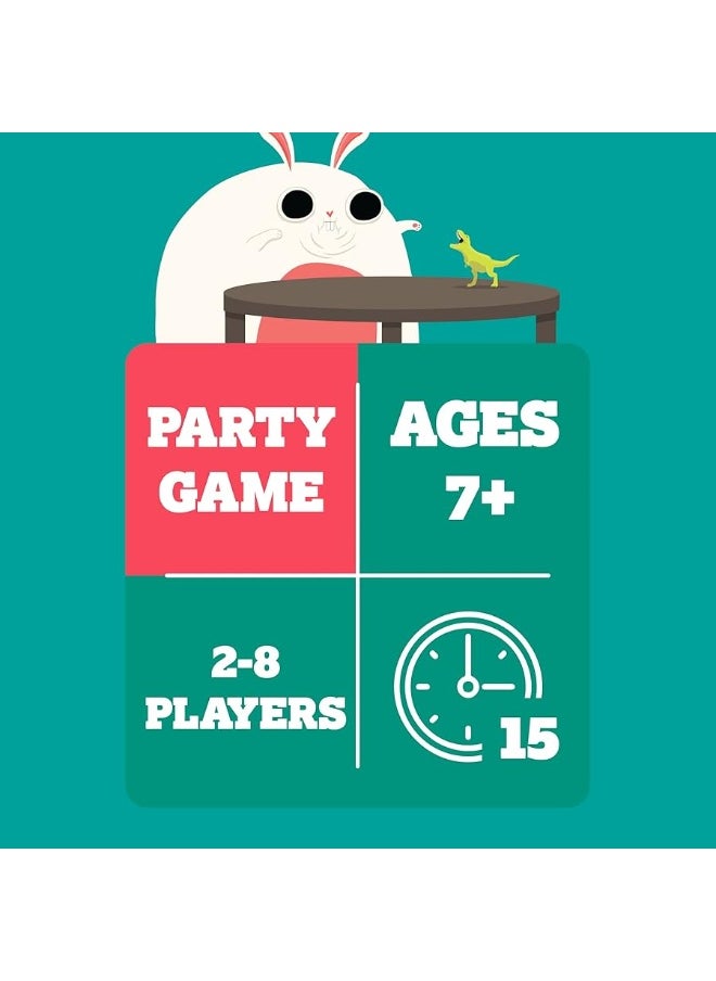On a Scale of One to T-Rex by Exploding Kittens: A Card Game for People Who Are Bad at Charades - Family - Card Games for Adults, Teens & Kids
