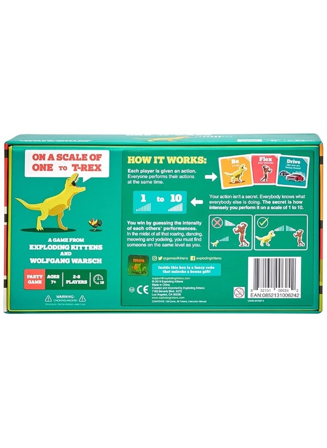 Exploding Kittens LLC On a Scale of One to T-Rex by Exploding Kittens: A Card Game for People Who Are Bad at Charades - Family - Card Games for Adults, Teens & Kids  - Image 3