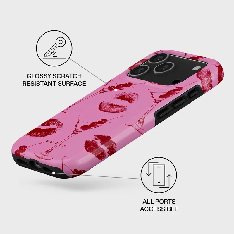 BURGA iPhone 17 Pro Call Me Premium Case Compatible with Hybrid Dual-Layer Hard Shell + Silicone Protection - Scratch-Resistant Shockproof Mobile Cover