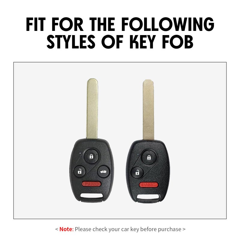 WORCAS Key Fob Case Carbon Fiber Pattern Silicone Cover Compatible with Honda Accord Civic CR-V CR-Z CROSSTOUR FIT Insight Odyssey Pilot Ridgeline 3 4 Button Keyless Entry Remote - Image 2