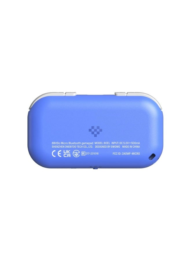 8Bitdo Micro Bluetooth Gamepad Pocket-sized Mini Controller for Switch, Android, and Raspberry Pi, Supports Keyboard Mode (Blue) - Image 5