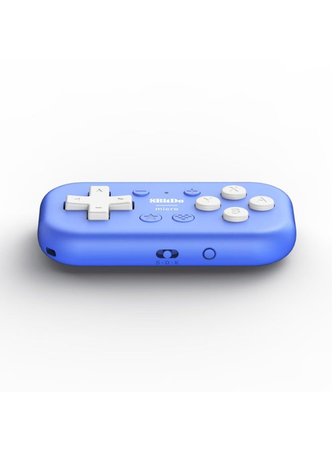 8Bitdo Micro Bluetooth Gamepad Pocket-sized Mini Controller for Switch, Android, and Raspberry Pi, Supports Keyboard Mode (Blue) - Image 3