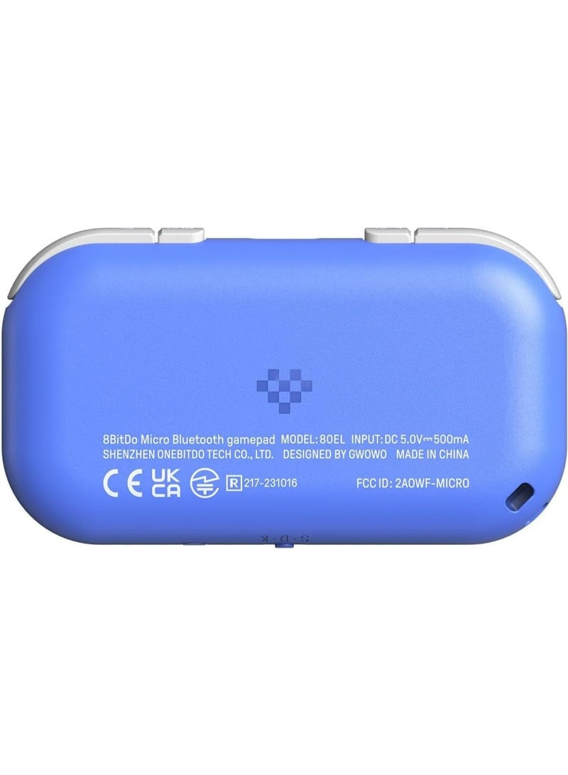 8Bitdo Micro Bluetooth Gamepad Pocket-sized Mini Controller for Switch, Android, and Raspberry Pi, Supports Keyboard Mode (Blue) - Image 4