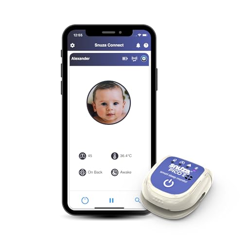 Snuza Pico 2 Smart Sleep Monitor Connect to App Or Use As Standalone Device Tracks Movement Sleep Patterns Body Position Skin Temperature RealTime Alerts for Safer Sleeping - Image 1