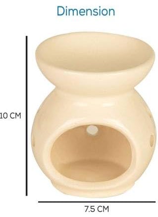 PeepalComm PeepalComm Combo Pack Ceremic Premium Oil Burner with 1 Pack of TLight Candles 1 Rose Aroma Oil Diffuser Set 1 Units  - Image 2