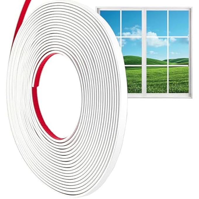 WINDOW GRILLE INSERTS GRID KIT, 33 FT TPE SELF-ADHESIVE PEEL AND STICK TRIM MOLDING, DIY FLEXIBLE MOULDING TRIM GRID INSERTS FOR WINDOWS DOOR FRAMES HOME DECORATION. - Image 1