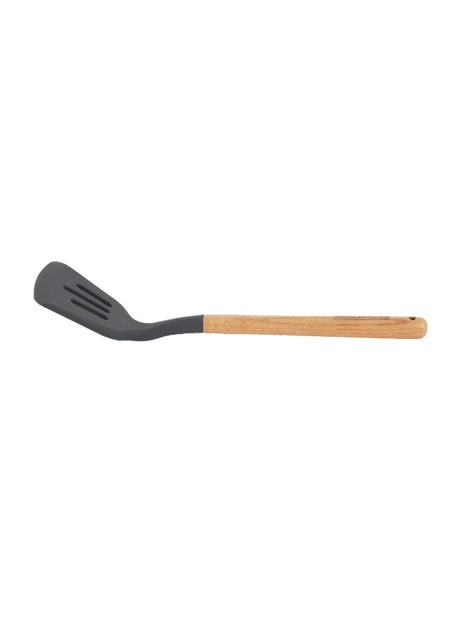 Royalford Non-Stick Silicone Heat-Resistant Slotted Turner RF12747 Fish Slice Serving Spatula Kitchen Utensils Dishwasher Safe Spatula Pancakes Burgers 32cm x 8.5cm - Image 1