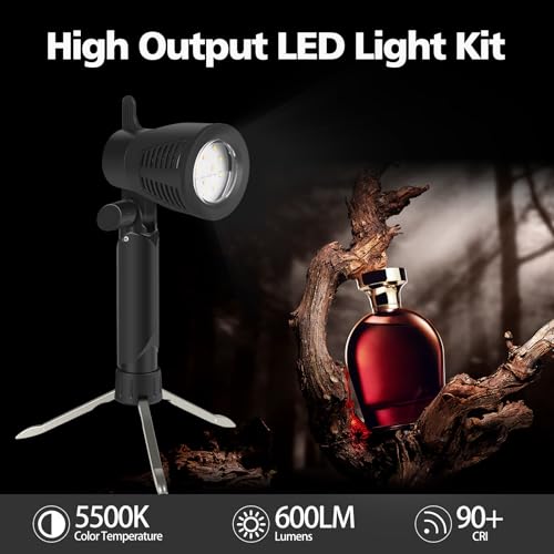 EMART Photography LED Continuous Light Lamp 5500K Portable Camera Photo Lighting for Table Top Studio 2 Sets - Image 3