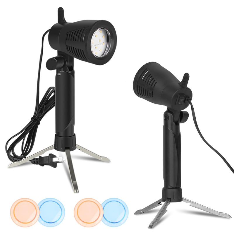EMART Photography LED Continuous Light Lamp 5500K Portable Camera Photo Lighting for Table Top Studio 2 Sets - Image 2