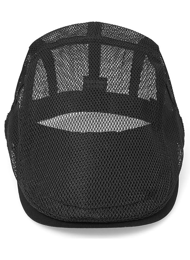 Men's Mesh Cap Breathable Summer Newsboy Hat Adjustable Beret Ivy Cap Irish Cabbie Driving Hunting Hats - Image 5