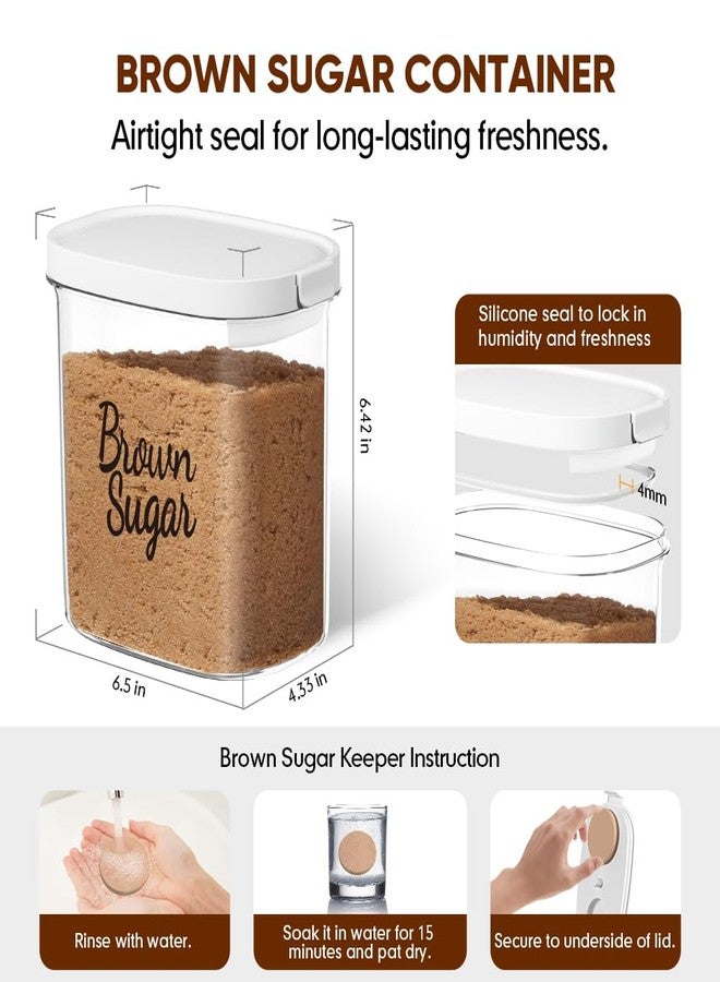 Moryimi Brown Sugar Keeper Storage Container, 1.9 Quart Brown Sugar Container Airtight with Spoon, Clear food storage containers with lids - Image 3