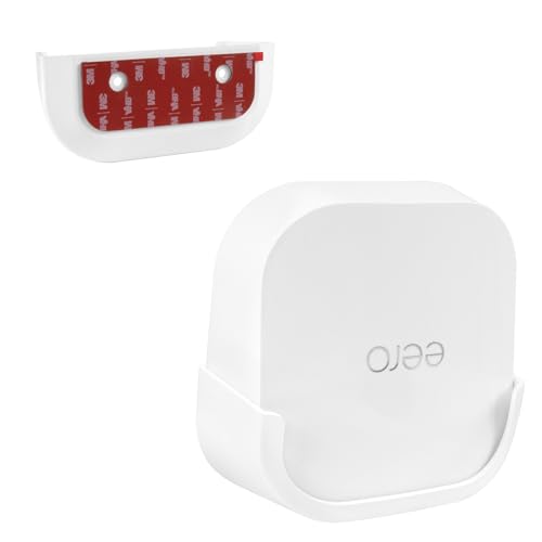 OkeMeeo eero 7 Wall Mount, Strongly Adhesive Bracket for eero 7 Dual-Band mesh Wi-Fi 7 Router, Two-Way Easy Installation (1 Pack) Erro 7 Router Not Included - Image 1