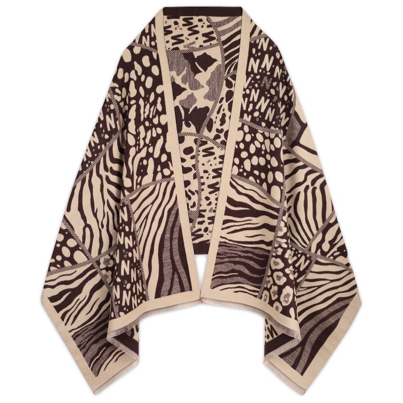 EXTREE Scarfs for Women Pashmina Silky Shawl Wrap for Evening Dressing Blanket Open Front Poncho Cape - Image 1