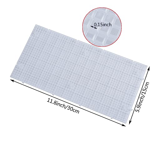 ALEGI Plastic Grid Divider Tray Egg Crate Louvre Aquarium Fish Tank Bottom Isolation with Bracket 4pcs - Image 3