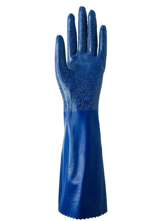 SHOWA NSK 24 Sustainable EBT Nitrile Chemical Resistant Safety Glove with Cotton Liner, Food Safe, 14" Length, Large (12 Pair) - Image 2