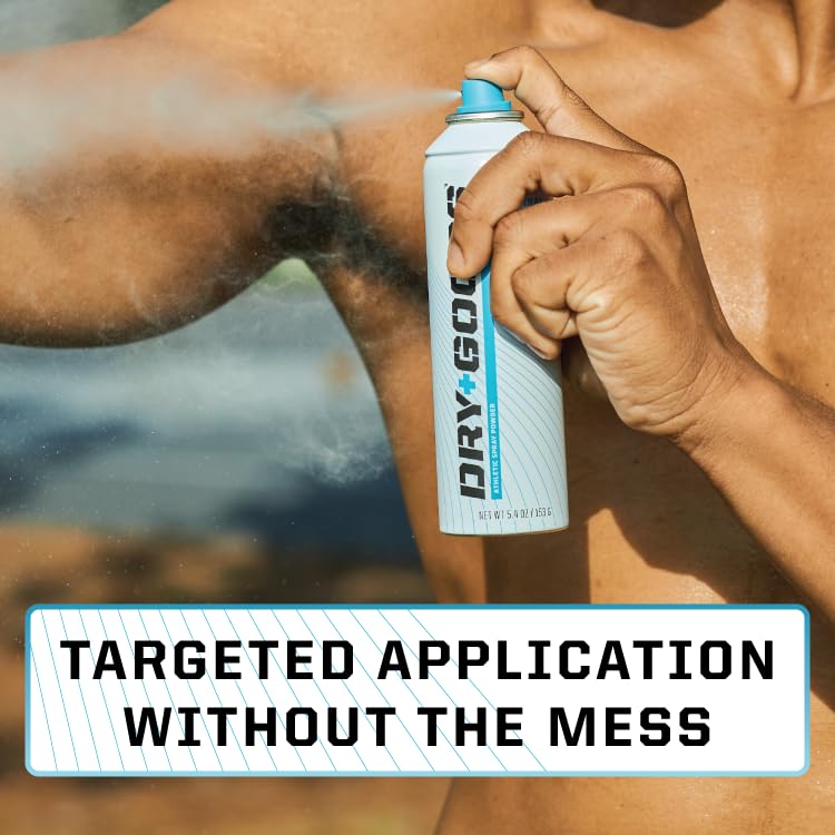 Dry Goods Original Athletic Spray Powder 5.4oz - Stay Dry & Fresh, Absorbs Moisture, Reduces Chafing and Blisters, No Powder Mess, Long-Lasting Sweat and Odor Control, Made in The US - Image 4