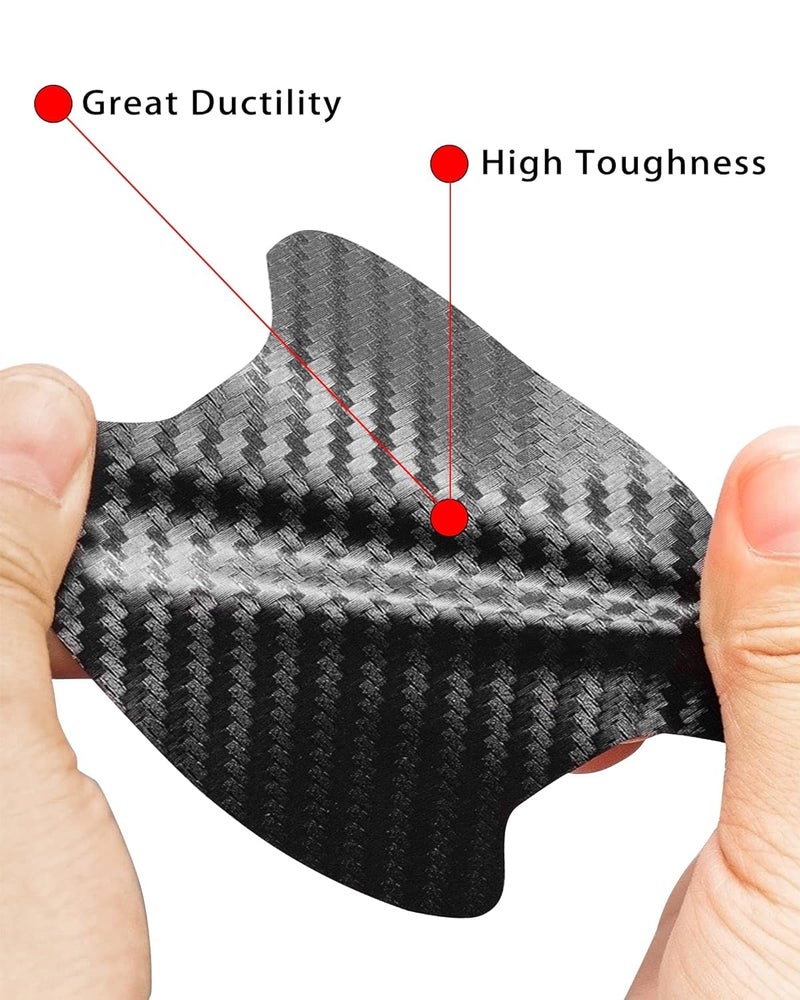 Buylogy® (Small) 4PCS Car Door Handle Scratch Protectors, Carbon Fiber Paint Scratch Protector Sticker Auto Door Paint Guard Car Door Cup Scratch Protection Films - Image 5