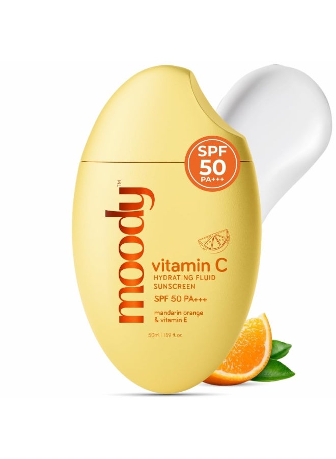  مودي واقي شمس مودي SPF 50 PA+++ بفيتامين C مع حماية من الأشعة فوق البنفسجية UVA وUVB والضوء الأزرق لبشرة متوهجة | ترطيب يدوم طويلاً، خفيف الوزن | غير دهني، سريع الامتصاص | خالي من اللمعان | للنساء والرجال | 50 مل - Image 1