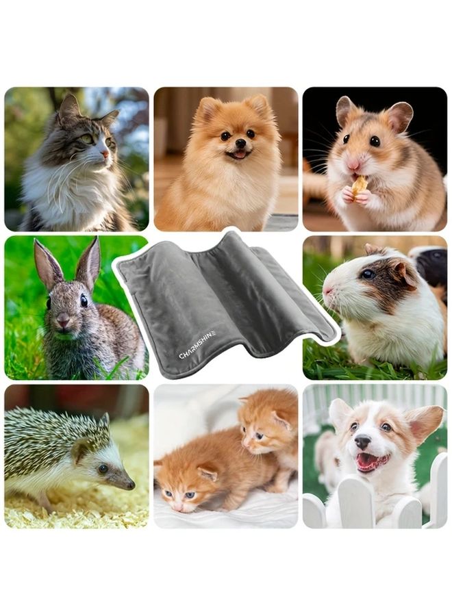 Square USB Heated Pet Bed Mat For Dogs Cats Indoor Outdoor Machine Washable Polyester - Image 4