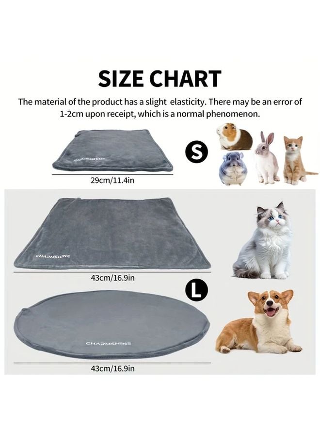 Square USB Heated Pet Bed Mat For Dogs Cats Indoor Outdoor Machine Washable Polyester - Image 3