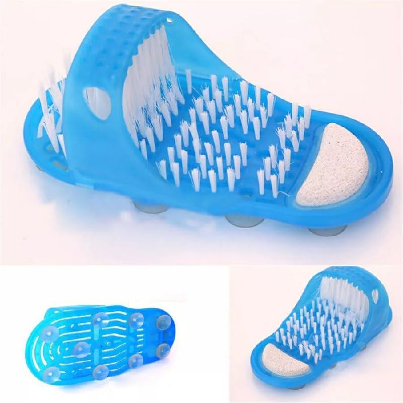 Bristle Foot Brush for Cleaning Slippers, Bathroom and Shower Washing Bendless, Slipper Foot Brush for Cleaning Feet, Floor Massage Stick - Image 4