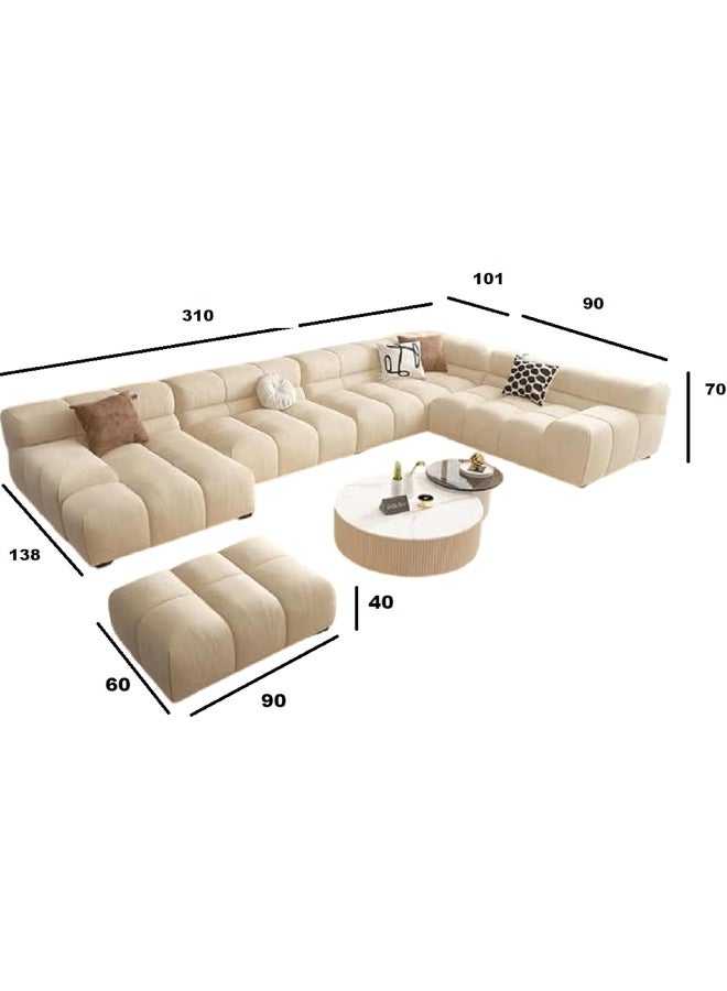 Zayn comforts Elegant Minimalist Nordic Sofa  Timeless Comfort & Modern Style For Modern Living Rooms (Chaise On Right) - Image 2