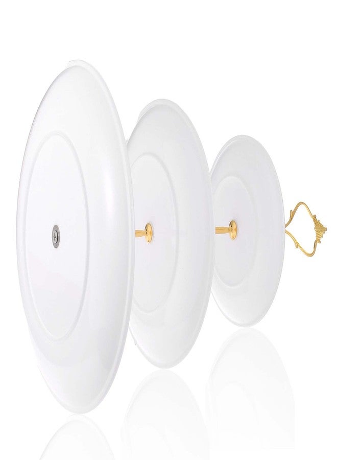 wutfuooo 3 Pack Tiered Cupcake Stand, Plastic Cupcake Stand Tower, 3 Tier Round Shape Dessert Serving Tray, White Cookie Candy Buffet Stand for Tea Party, Baby Shower, Wedding, Birthday, Christmas - Image 4