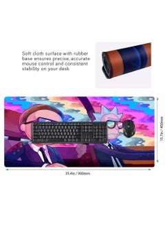 Y&D Large Gaming Mouse Pad with Stitched Edges, Extended Mousepad Superior Micro-Weave Cloth, Non Slip Base, Water Resist Keyboard Pad, Desk Mat for Gamer, Office Home(90x40cm)  - Image 2