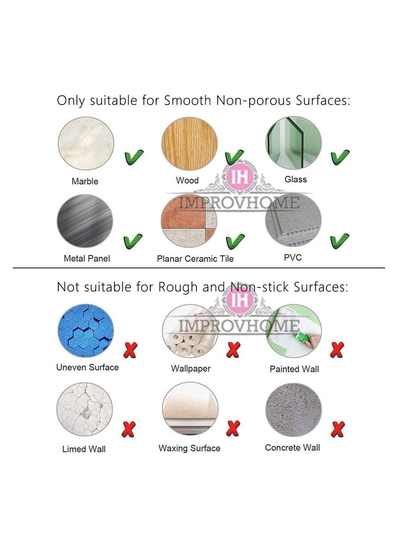 Improvhome Improvhome Multipurpose Rectangular Stainless Steel Adhesive Hooks Load Capacity Upto 1 Kg Set of 12 silver Small  - Image 4