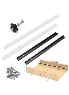 Catcan 21PCS Table Saw Sled Kit, Catcan Crosscut Sled for Table Saw Sled Runners Kit with 2 Aluminum T-Track, 2 UHMW Miter Bars for Table Saw, Knob and Screws  - Image 1