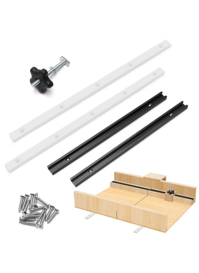 Catcan - 21PCS Table Saw Sled Kit, Catcan Crosscut Sled for Table Saw Sled Runners Kit with 2 Aluminum T-Track, 2 UHMW Miter Bars for Table Saw, Knob and Screws - Image 1