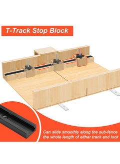 Catcan 21PCS Table Saw Sled Kit, Catcan Crosscut Sled for Table Saw Sled Runners Kit with 2 Aluminum T-Track, 2 UHMW Miter Bars for Table Saw, Knob and Screws  - Image 4