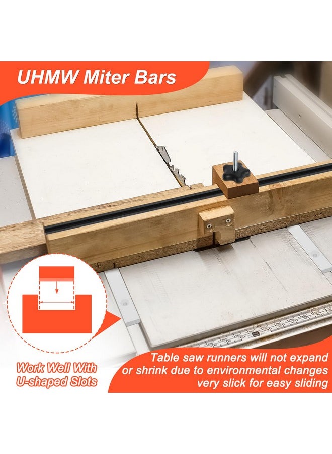 Catcan - 21PCS Table Saw Sled Kit, Catcan Crosscut Sled for Table Saw Sled Runners Kit with 2 Aluminum T-Track, 2 UHMW Miter Bars for Table Saw, Knob and Screws - Image 1