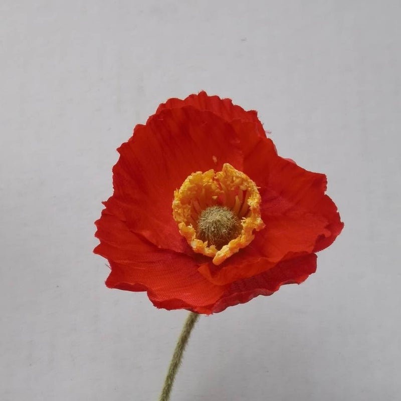 DODXIAOBEUL 3 Bundles of 22 inches Tall Red Poppy Flowers Artificial,Ranunculus Artificial Flowers,Faux Flower Stems for Wedding,Party, Outdoor Indoor Decor Flower Arrangements for Table - Image 3