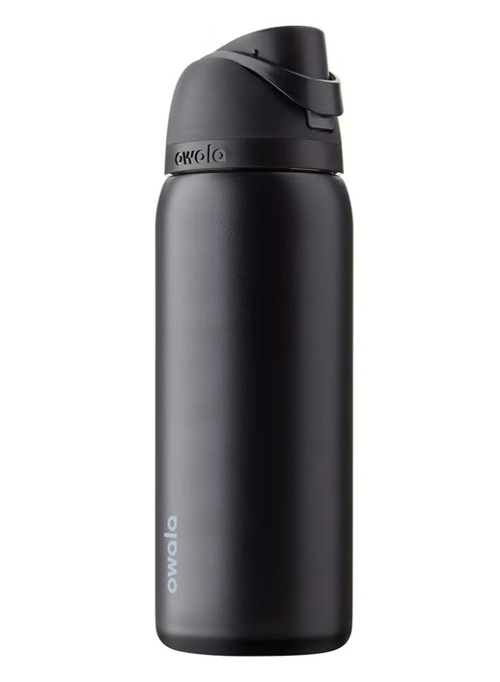 Owala Insulated Stainless Steel Water Bottle with Straw for Sports and Travel, 24-Ounce Black 24 OZ - Image 1