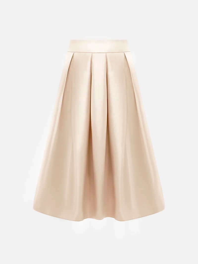 Lichi Flared maxi skirt with large pleats