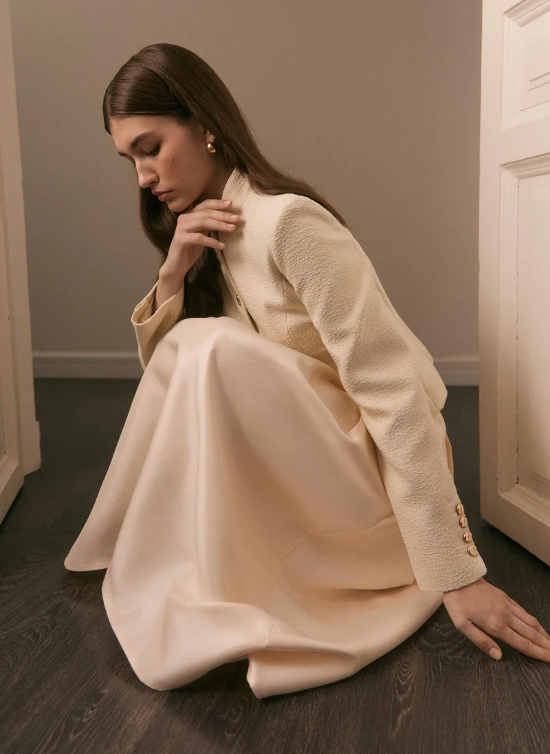Lichi  Flared maxi skirt with large pleats for Women | Best Price UAE