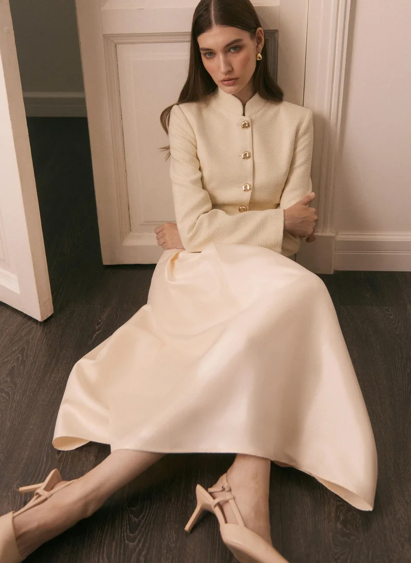 Lichi  Flared maxi skirt with large pleats for Women | Best Price UAE