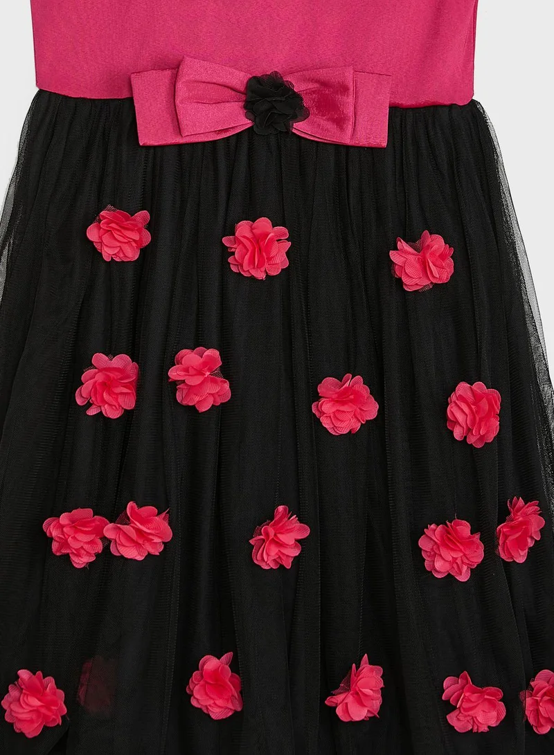 Little Golden Apple Floral Tulle Dress