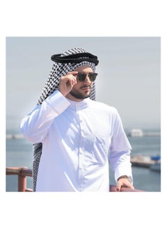 TRENDI LAND ZON Shemagh Wrap Keffiyeh Middle East Desert Scarf Men Arabic Scarves Neck  Face Headwear Arabian  - Image 2