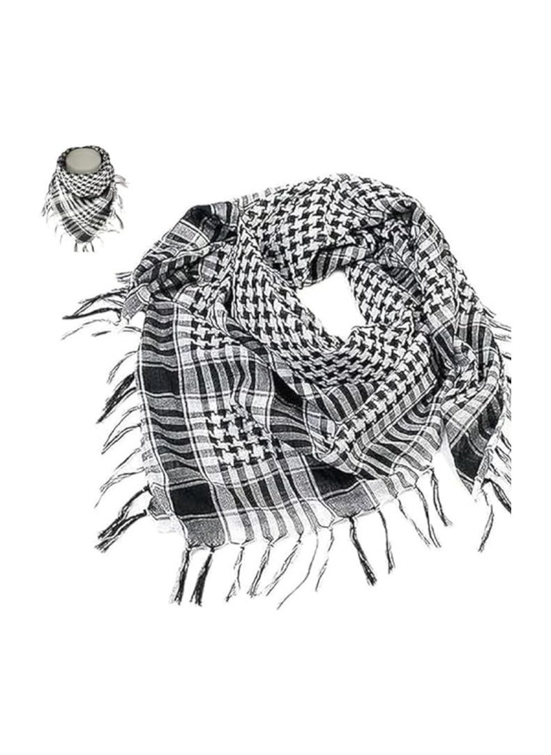 TRENDI LAND ZON Shemagh Wrap Keffiyeh Middle East Desert Scarf Men Arabic Scarves Neck  Face Headwear Arabian  - Image 4