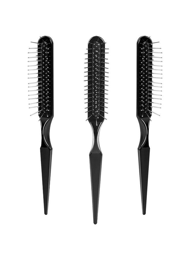 Sliverdew Synthetic Wig Brush 3 Pack Hair Brush 3 Row Wig Wire Brush Black Styler Brush Travel Size Metal Combs For Synthetic Wigs Detangling Barber Beginner - Image 1