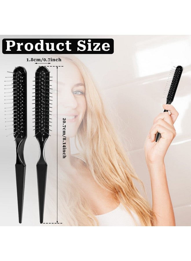 Sliverdew Synthetic Wig Brush 3 Pack Hair Brush 3 Row Wig Wire Brush Black Styler Brush Travel Size Metal Combs For Synthetic Wigs Detangling Barber Beginner - Image 5