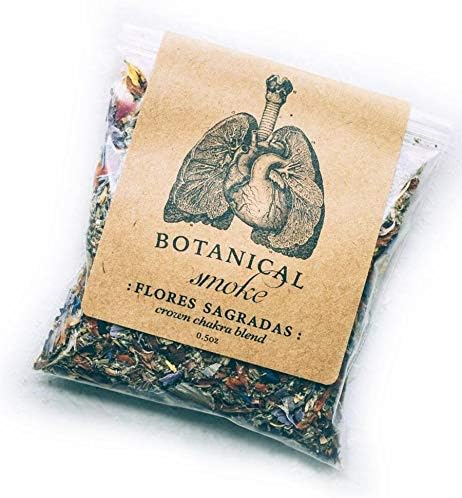 Anima Mundi Apothecary Anima Mundi Flores Sagradas - Crown Chakra Blend - Organic Herbal Blend with Mugwort and Rose Petals to Promote Relaxation (0.5oz)